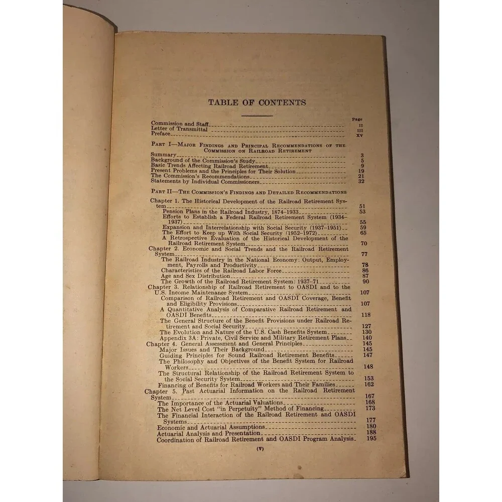 Railroad Retirement System Its Coming Crisis Report ‘72 Signed Harley O Staggers